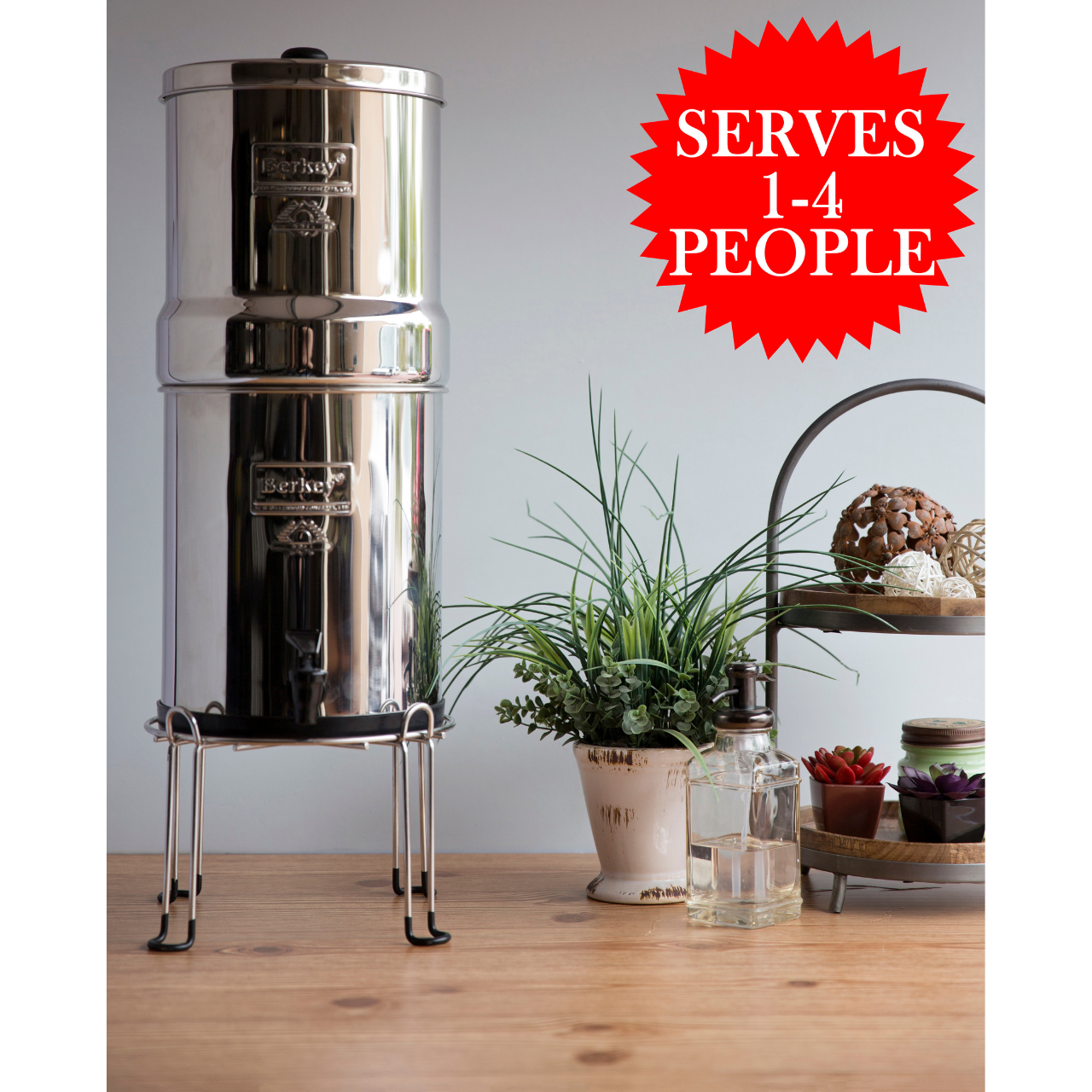 Big Berkey 2.25 Gallon Stainless Steel Gravity Water Filter System