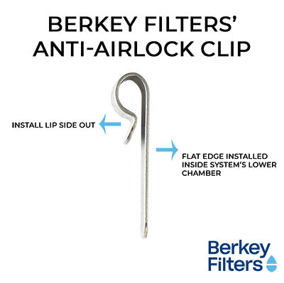 Filtre à eau Berkey - Clip anti-blocage d'appel d'air vapor lock clip!