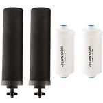 Replacement Filters & Fluoride Filters Combo Pack - Includes 2 Black Filters and 2 Fluoride Filters